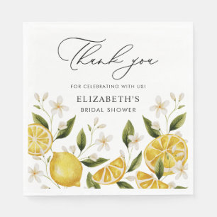 Serviette En Papier Citrus Jolie Fête des mariées citron