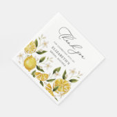 Serviette En Papier Citrus Jolie Fête des mariées citron (Coin)