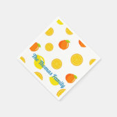 Serviette En Papier Citrus joyeux : Citrons & Oranges (Coin)