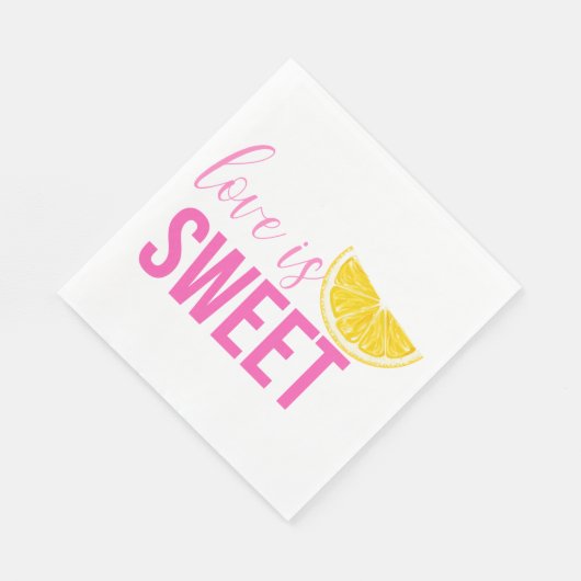 Serviette En Papier Citrus Lemon Mariage Fête des mariées Boho rose (Coin)