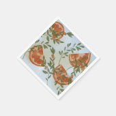 Serviette En Papier Citrus orange et verdure (Coin)