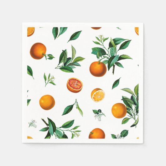 Serviette En Papier Citrus Orange Party Napkin (Devant)