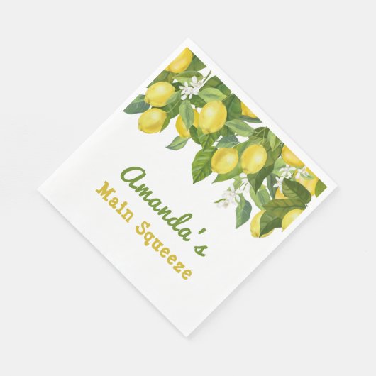 Serviette En Papier Citrus Squeeze principal Sweetie Baby shower citro (Coin)