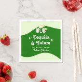 Serviette En Papier Citrus vert citron Tequila & Tulum Bachelorette (En situation)