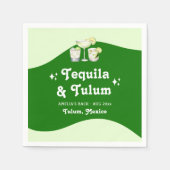 Serviette En Papier Citrus vert citron Tequila & Tulum Bachelorette (Devant)