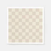 Serviette En Papier Clair Brown et blanc cassé (Devant)