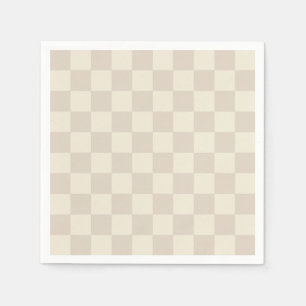 Serviette En Papier Clair Brown et blanc cassé