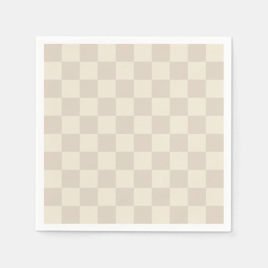 Serviette En Papier Clair Brown et blanc cassé (Devant)