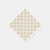 Serviette En Papier Clair Brown et blanc cassé (Coin)