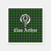 Serviette En Papier Clan Arthur / MacArthur Crest & Tartan (Devant)