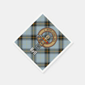 Serviette En Papier Clan Bell Crest sur Tartan (Coin)