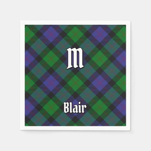Serviette En Papier Clan Blair Tartan Napkins (Devant)
