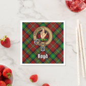 Serviette En Papier Clan Boyd Crest sur Tartan (En situation)