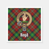 Serviette En Papier Clan Boyd Crest sur Tartan (Devant)