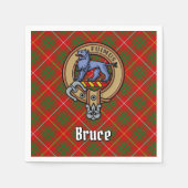 Serviette En Papier Clan Bruce Crest sur Tartan (Devant)