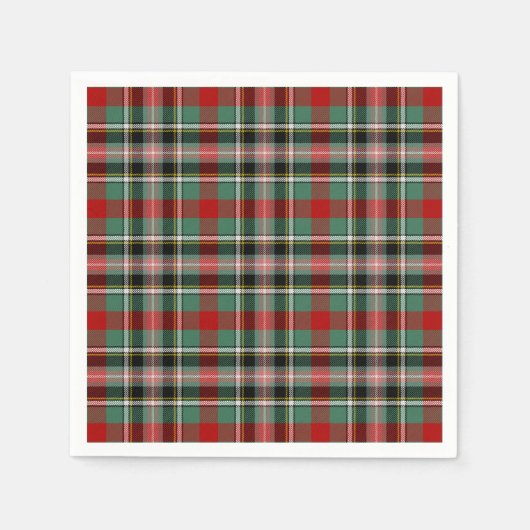 Serviette En Papier Clan Bruce De Kinnaird Tartan (Devant)