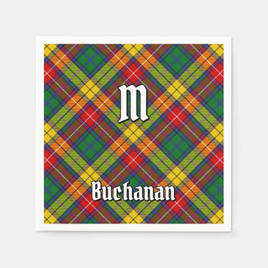 Serviette En Papier Clan Buchanan Tartan (Devant)