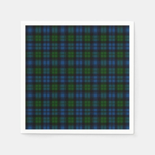 Serviette En Papier Clan Campbell Military Tartan (Devant)