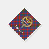 Serviette En Papier Clan Carnegie Crest sur Tartan (Coin)