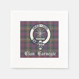 Serviette En Papier Clan Carnegie Crest Tartan