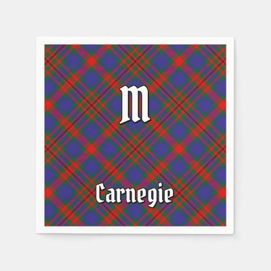 Serviette En Papier Clan Carnegie Tartan (Devant)