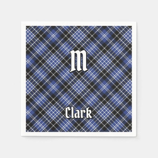 Serviette En Papier Clan Clark Tartan (Devant)