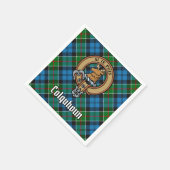 Serviette En Papier Clan Colquhoun Crest sur Tartan (Coin)