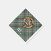 Serviette En Papier Clan Craig Crest sur Tartan (Coin)