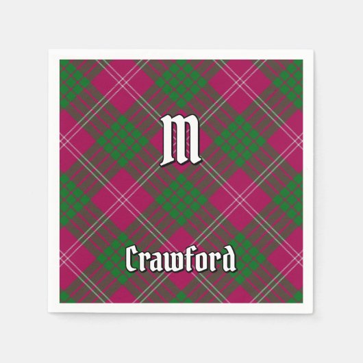 Serviette En Papier Clan Crawford Tartan Napkins (Devant)