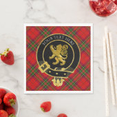 Serviette En Papier Clan Crest Lion Tartan (En situation)