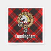 Serviette En Papier Clan Cunningham Crest sur Tartan (Devant)