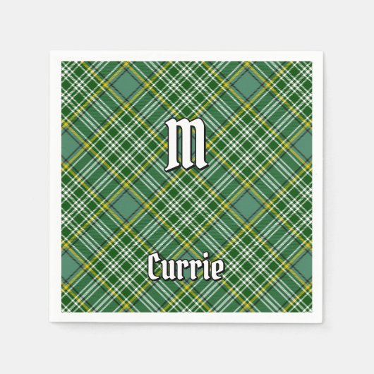 Serviette En Papier Clan Currie Tartan (Devant)