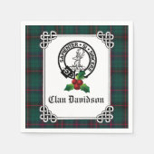 Serviette En Papier Clan Davidson Crest Badge & Tartan Holiday (Devant)