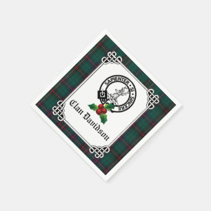 Serviette En Papier Clan Davidson Crest Badge & Tartan Holiday