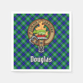 Serviette En Papier Clan Douglas Crest sur Tartan (Devant)