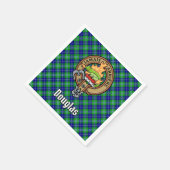 Serviette En Papier Clan Douglas Crest sur Tartan (Coin)
