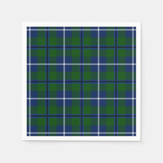 Serviette En Papier Clan Douglas Tartan (Devant)