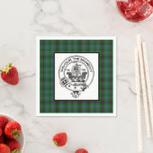 Serviette En Papier Clan Duncan Crest Badge et Tartan (En situation)