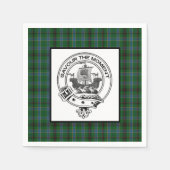 Serviette En Papier Clan Duncan Crest Badge et Tartan (Devant)