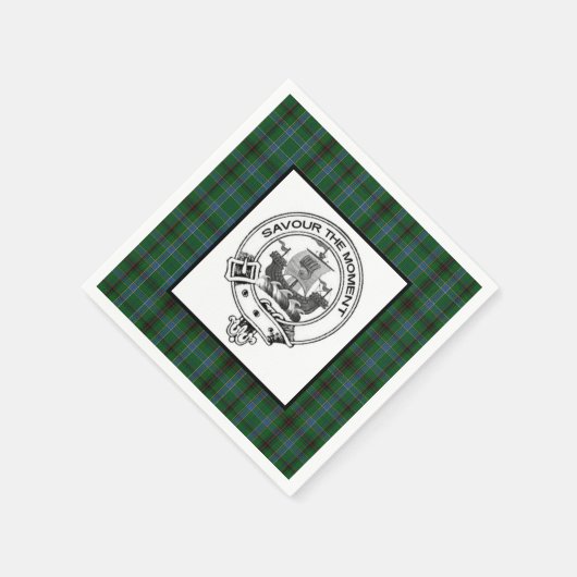 Serviette En Papier Clan Duncan Crest Badge et Tartan (Coin)