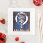 Serviette En Papier Clan écossais Anderson Crest & Tartan (En situation)