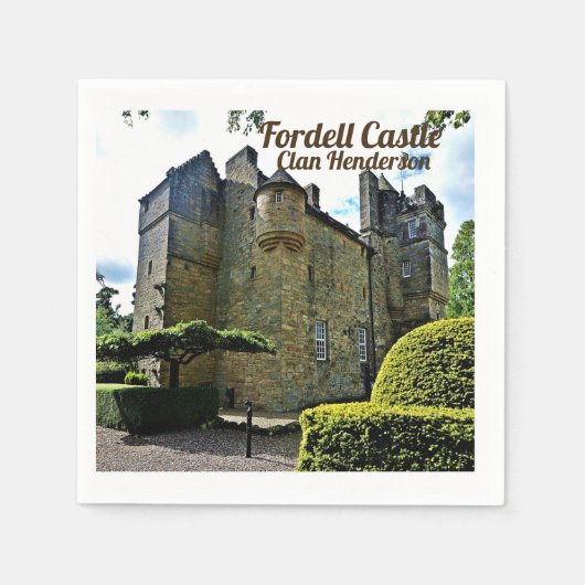 Serviette En Papier Clan écossais Henderson Fordell Castle (Devant)