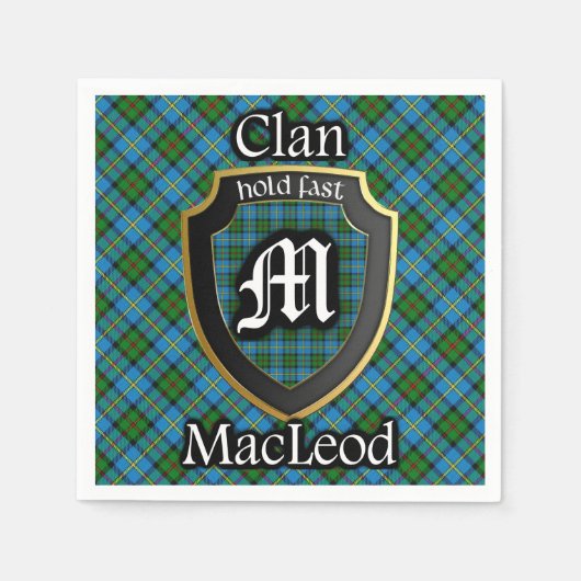 Serviette En Papier Clan écossais MacLeod Tartan Napkin (Devant)