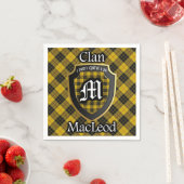 Serviette En Papier Clan écossais MacLeod Tartan Napkin (En situation)