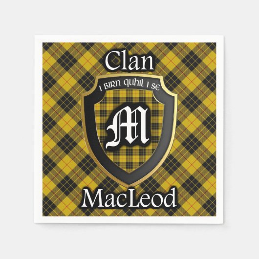 Serviette En Papier Clan écossais MacLeod Tartan Napkin (Devant)