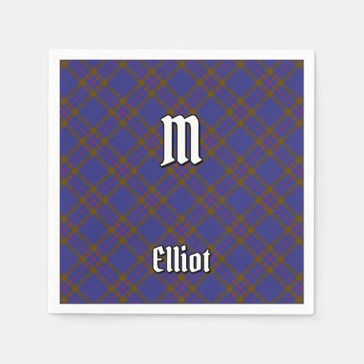 Serviette En Papier Clan Elliot Serviettes Tartan Modernes (Devant)