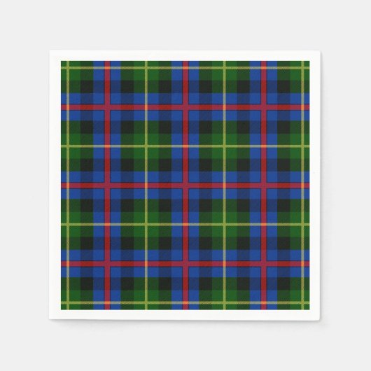 Serviette En Papier Clan Farquharson Tartan (Devant)