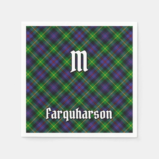 Serviette En Papier Clan Farquharson Tartan Napkins (Devant)