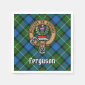 Serviette En Papier Clan Ferguson Crest sur Tartan (Devant)