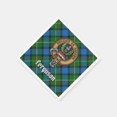 Serviette En Papier Clan Ferguson Crest sur Tartan (Coin)